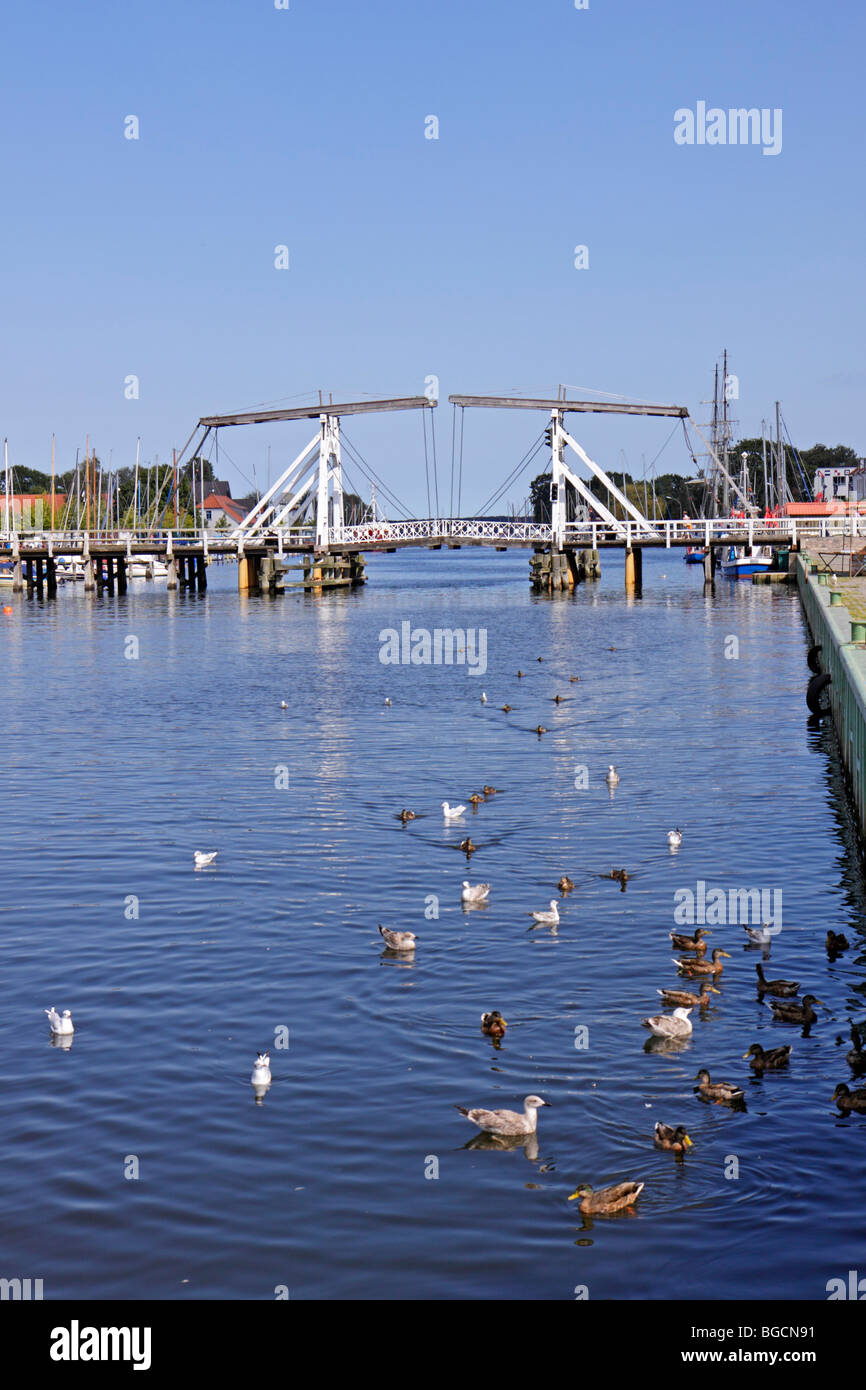 Unruhbrücke, Wieck, Greifswald, Mecklenburg-West Pomerania, Deutschland Stockfoto
