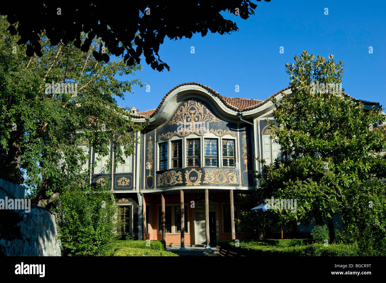 Altstadt von Plovdiv ist berühmt für seine schöne Beispiele der nationalen Wiedergeburt - Baustil. Stockfoto