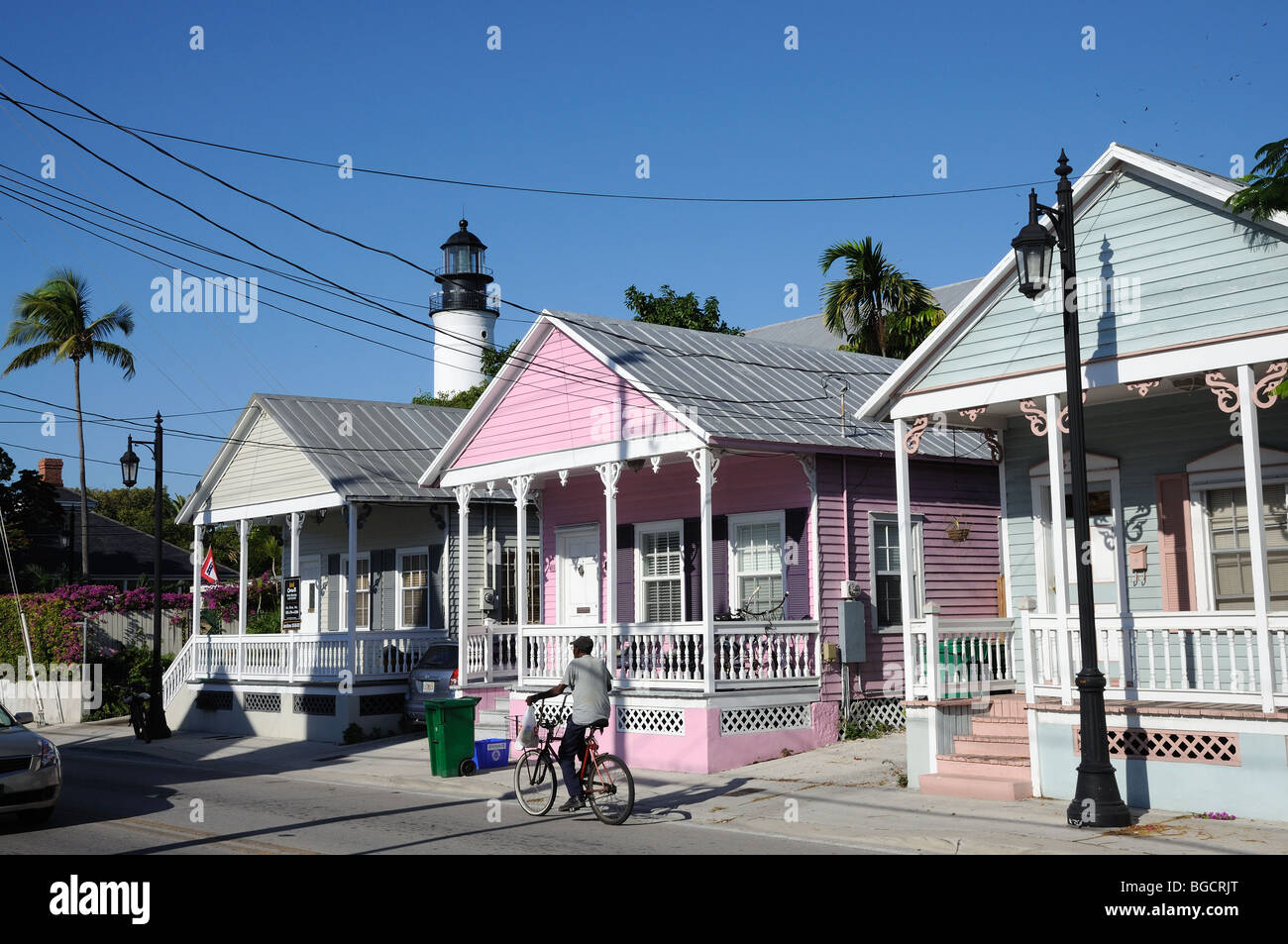 Straße in Key West, Florida USA Stockfoto