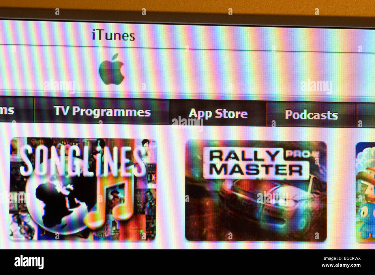 ITunes App Store im Jahr 2009 Stockfoto