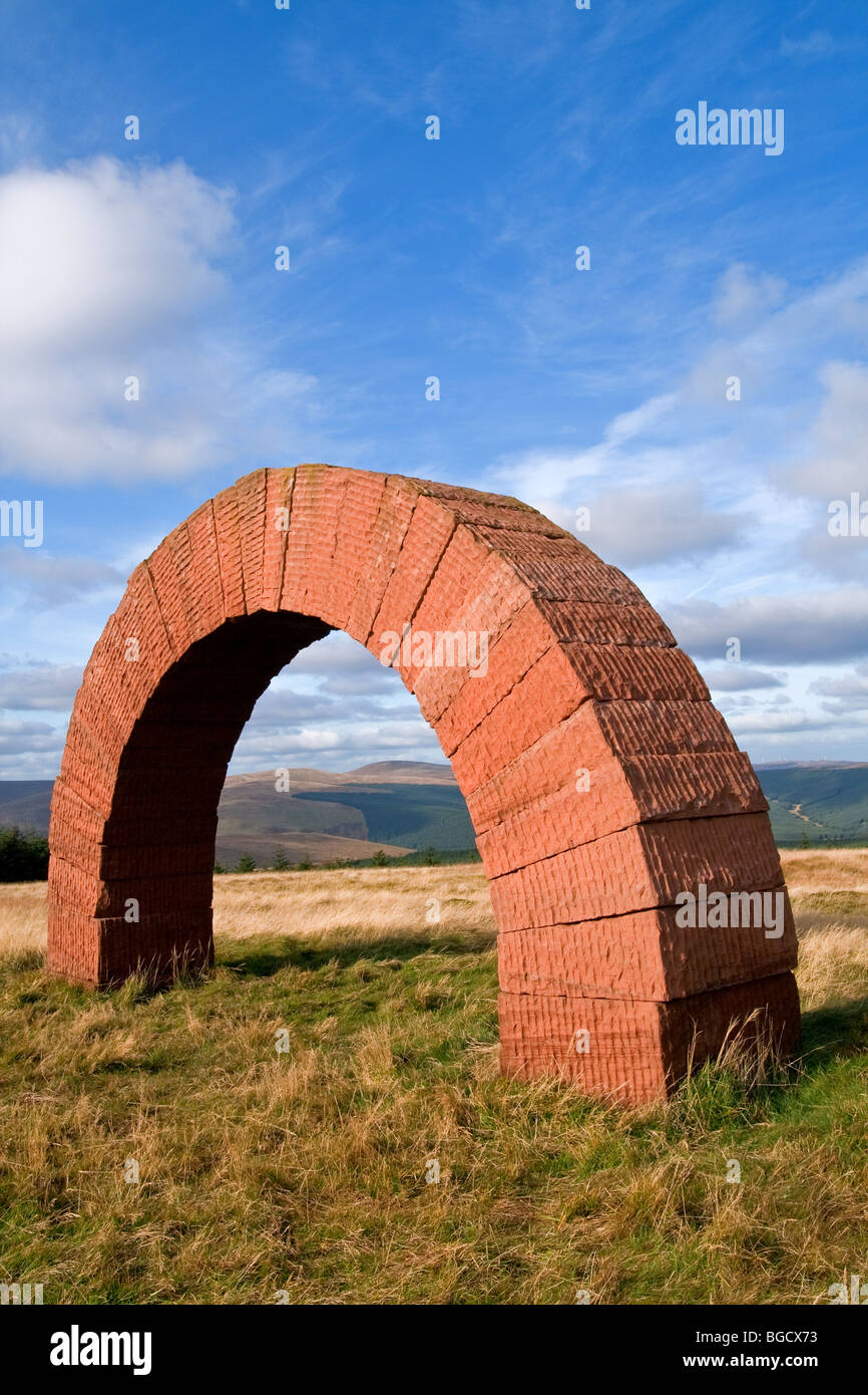 Schreitenden Bögen öffentliches Kunstprojekt, Cairnhead, Nithsdale (NW von moniaive), Dumfries und Galloway, Schottland Stockfoto