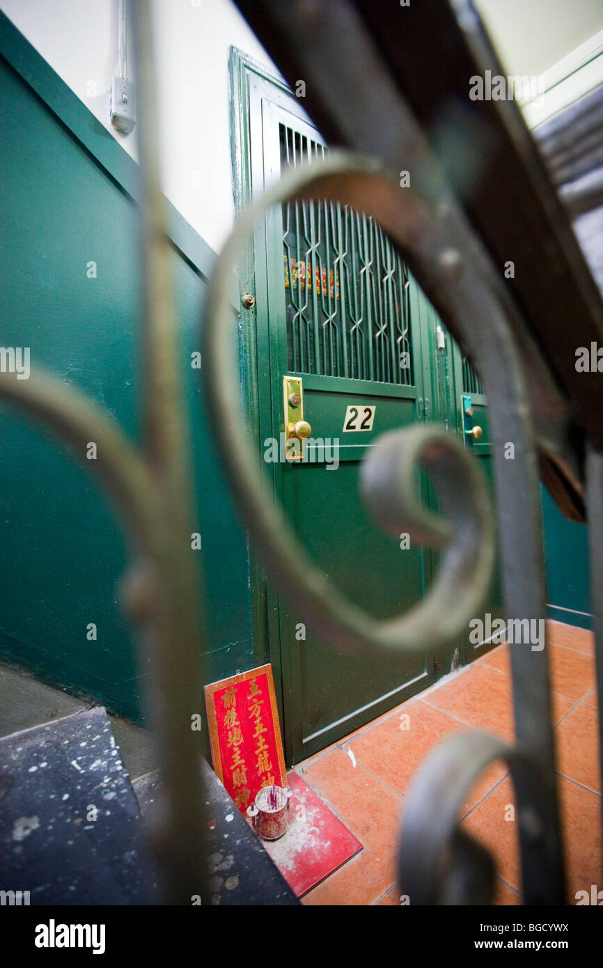 Chinesischen amerikanischen Wohnung in Chinatown in New York City Stockfoto