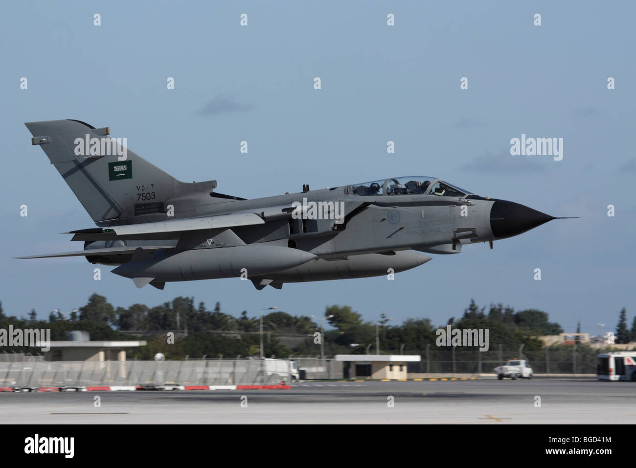 Militärische Luftfahrt. Royal Saudi Air Force Tornado IDS bomber Flugzeug nach Saudi-arabien nach Renoviert von BAE Systems in Großbritannien Stockfoto