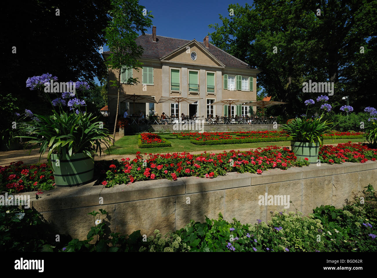 Villa Liebermann und Garten. Villa des berühmten jüdischen impressionistischen Malers Max Liebermann. Wannsee. Berlin-Deutschland Stockfoto
