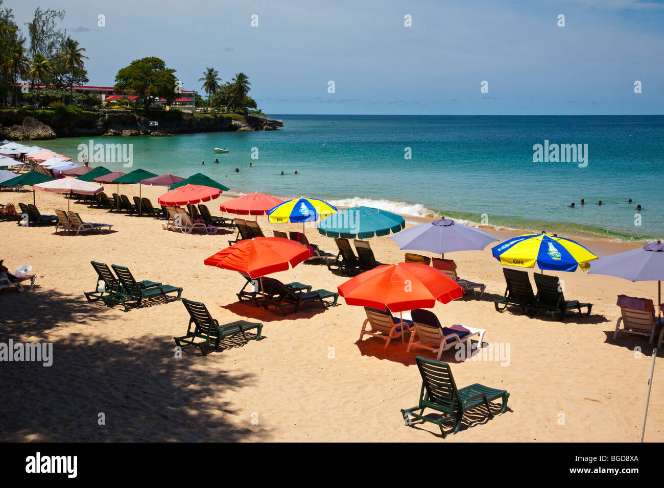 Strand an der Store Bay auf der Insel Tobago zu speichern Stockfoto