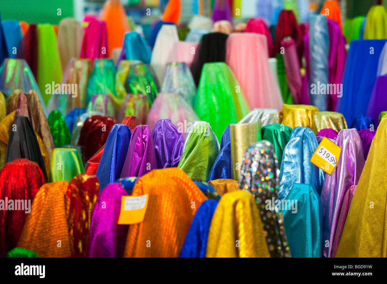 Material für Karneval im Hafen von Spanien Trinidad Stockfoto