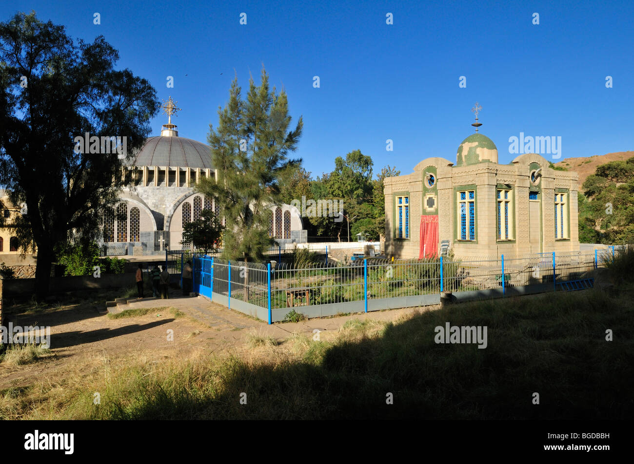 Heiligen Maria von Zion Kathedrale und Bundeslade Kapelle der äthiopischen orthodoxen Kirche in Aksum, Axum, Tigray, Äthiopien, Stockfoto