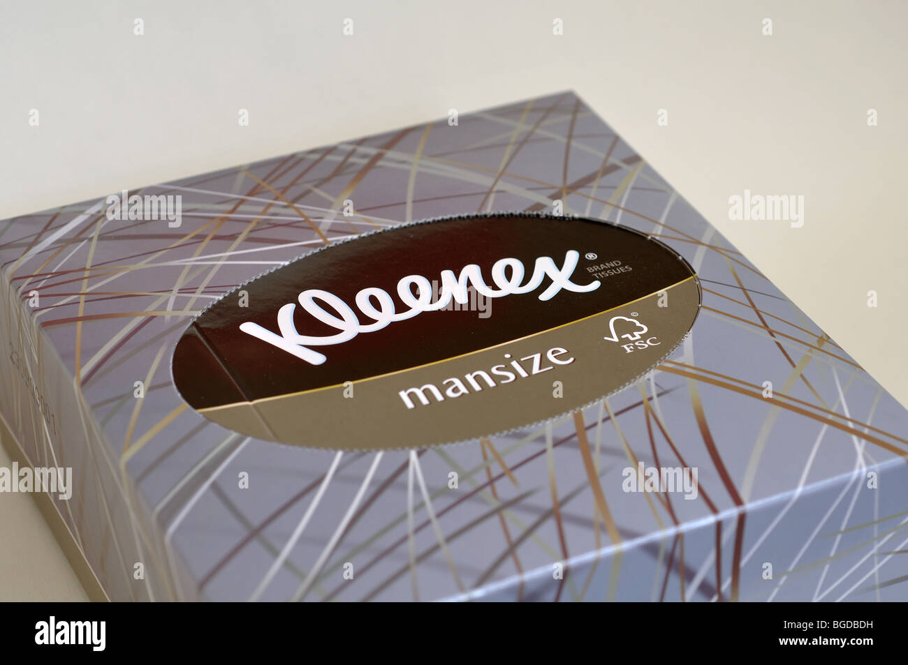 Kleenex Mansize Gewebe box Stockfoto