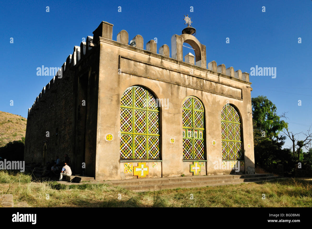 Alten Heiligen Maria von Zion Kirche der äthiopischen orthodoxen Kirche in Aksum, Axum, UNESCO-Weltkulturerbe, Tigray in Äthiopien, Af Stockfoto