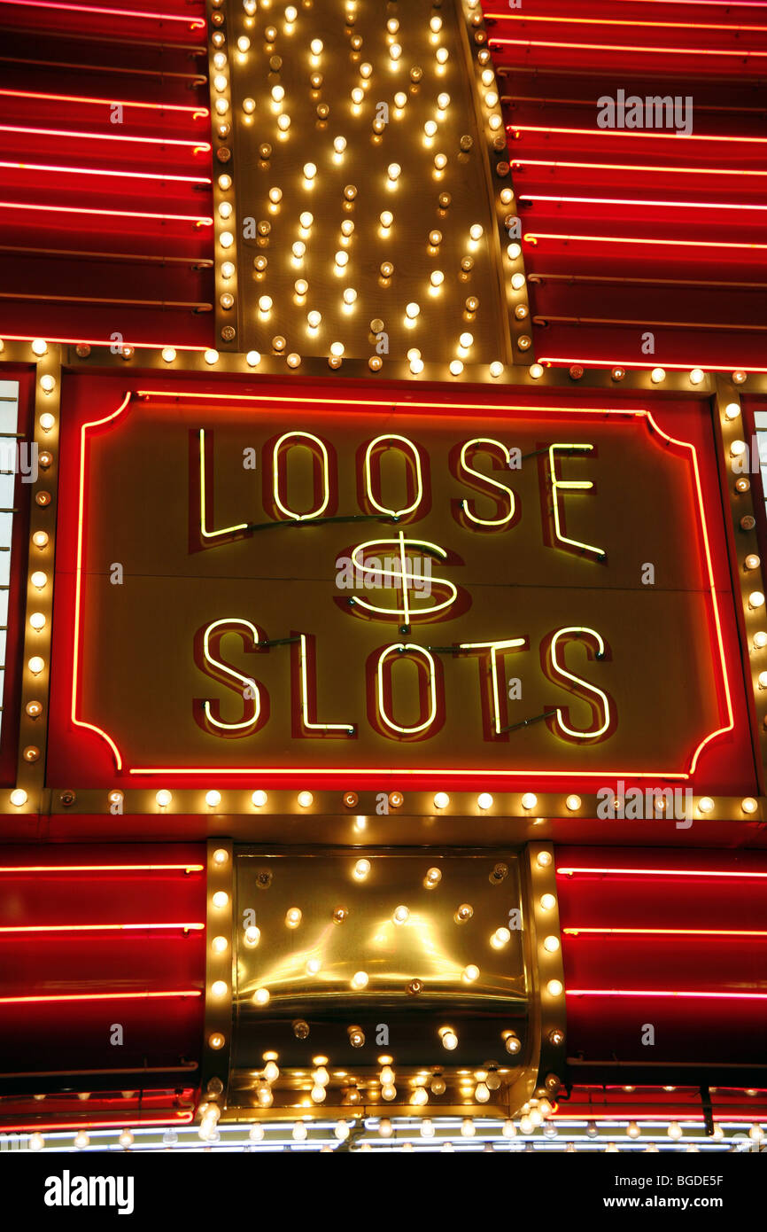 Loose Slots Casino anmelden, Las Vegas, Nevada, America, USA Stockfoto