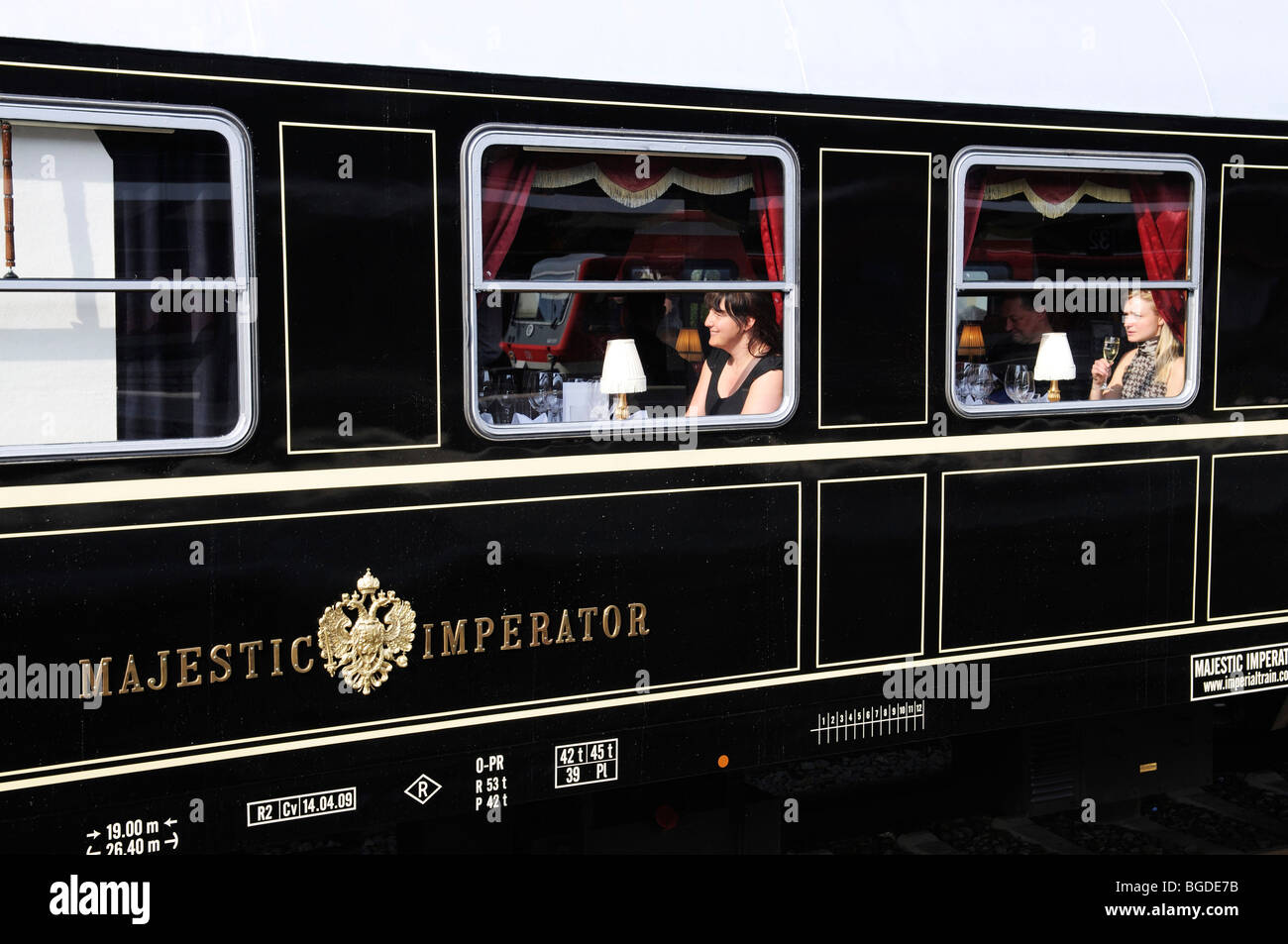 Imperial Dinner Train von München nach Füssen, Bayern, Deutschland, Europa Stockfoto