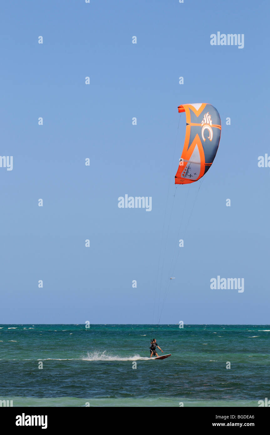 Kitesurfer, Crandon Park, Key Biscayne, Miami, Florida, USA Stockfoto