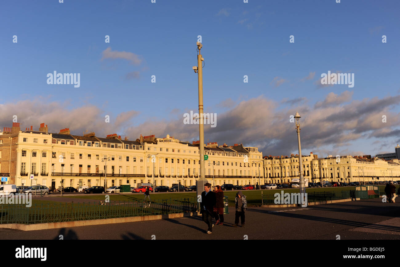 CCTV-Kamera am Mast entlang Hove Brighton Seafront UK Stockfoto