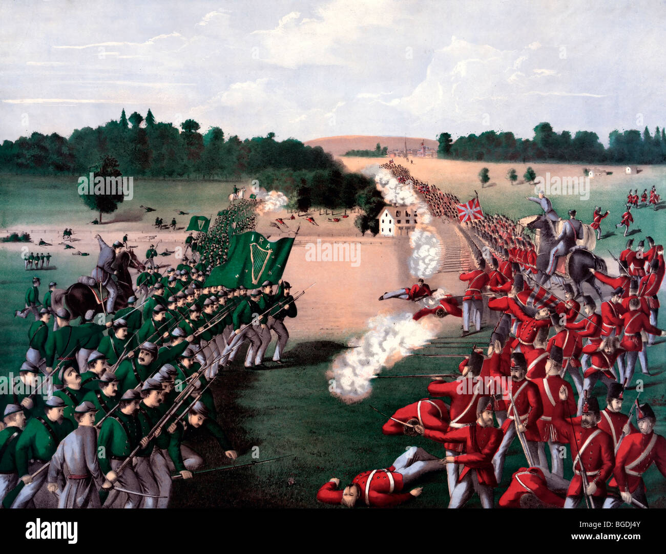 Schlacht von Ridgeway, 2. Juni 1866, in der Nähe von Ontario, Kanada Stockfoto