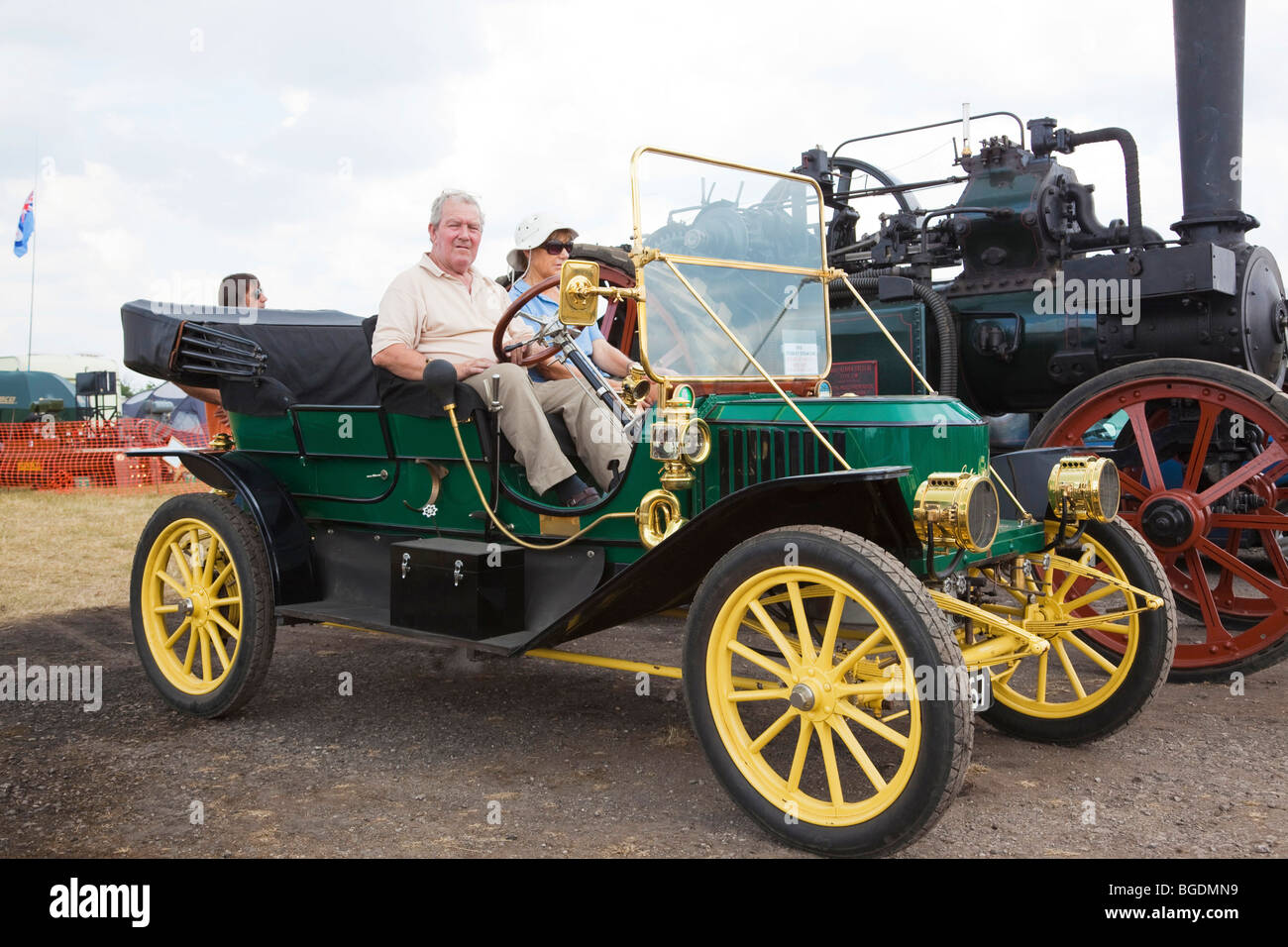 Stanley Dampfantrieb Auto Show im Rougham Country Fair in1910 bebaut Stockfoto
