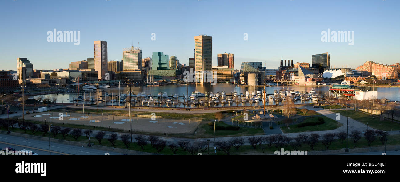 Baltimore Inner Harbor, Maryland, Vereinigte Staaten von Amerika Stockfoto