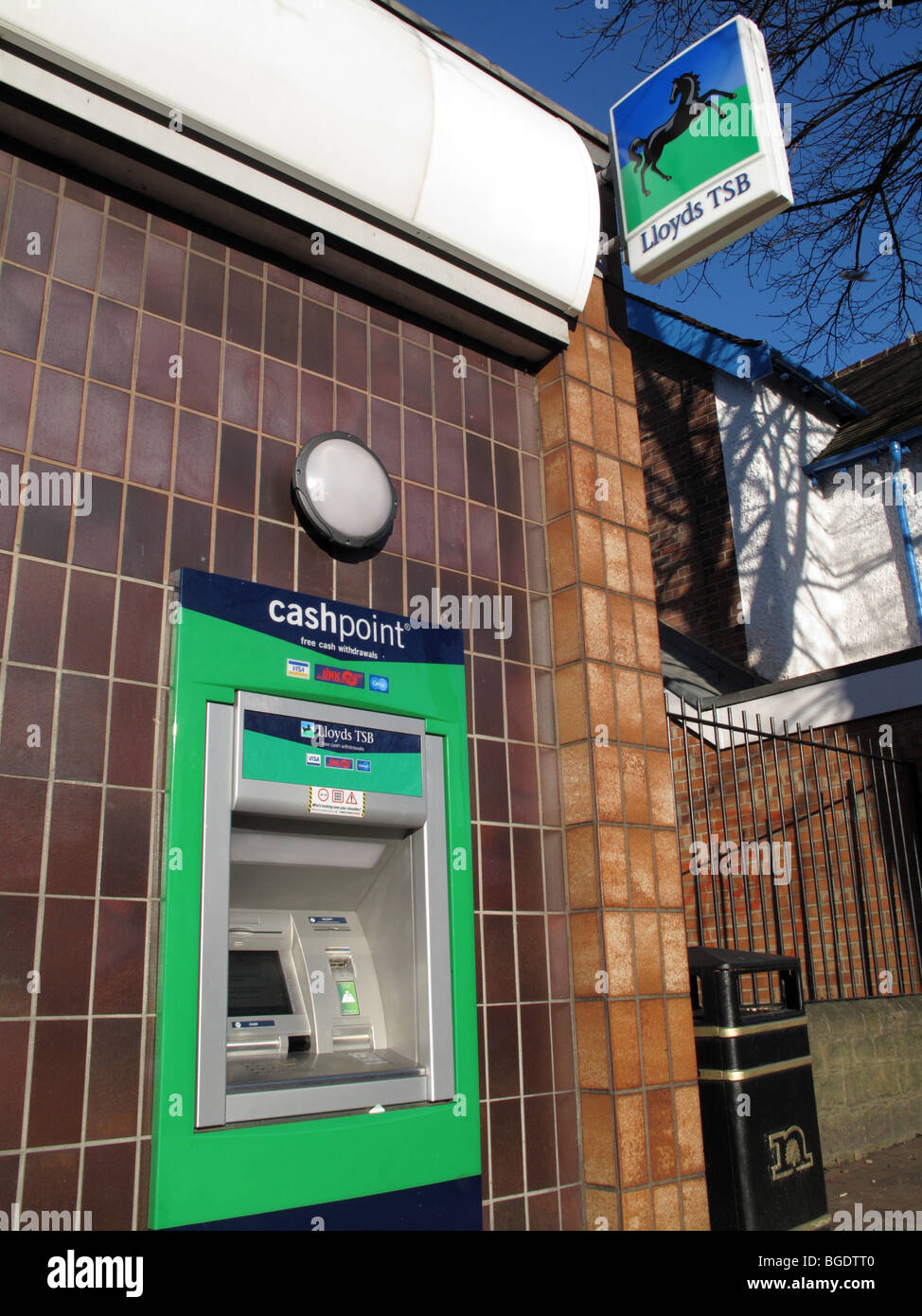 Ein Lloyds TSB ATM Geldautomaten in einer Stadt, U.K. Stockfoto