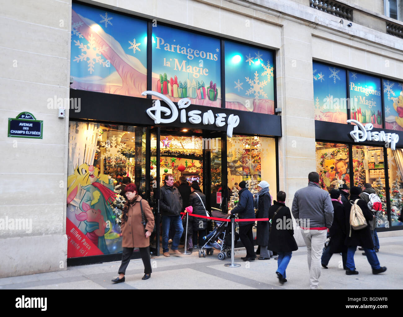 Walt Disney Shop in Champs Elysees, Paris Stockfoto