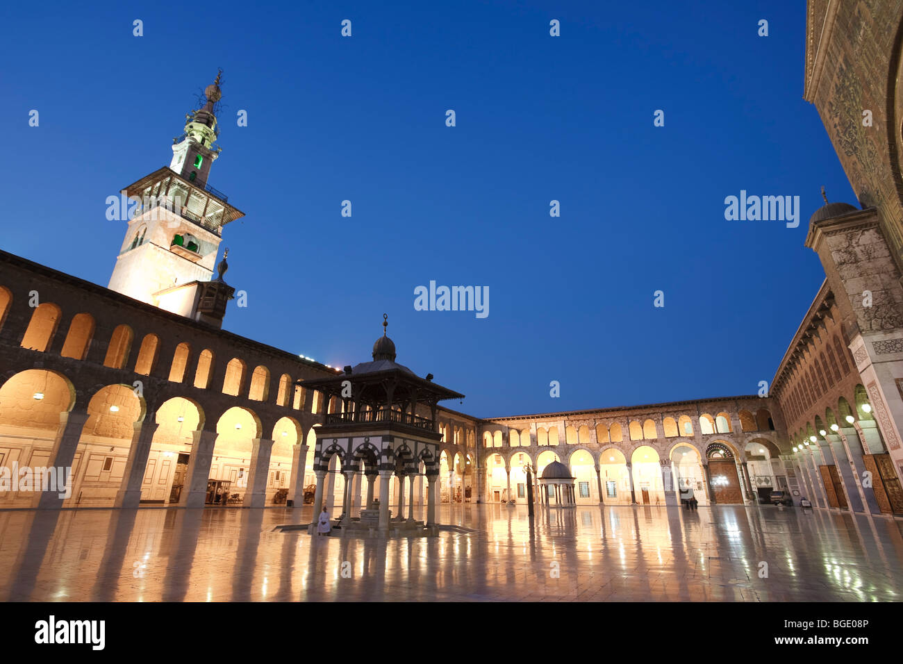 Syrien, Damaskus, Old, Town, Umayyaden-Moschee, Ehrenhof Stockfoto