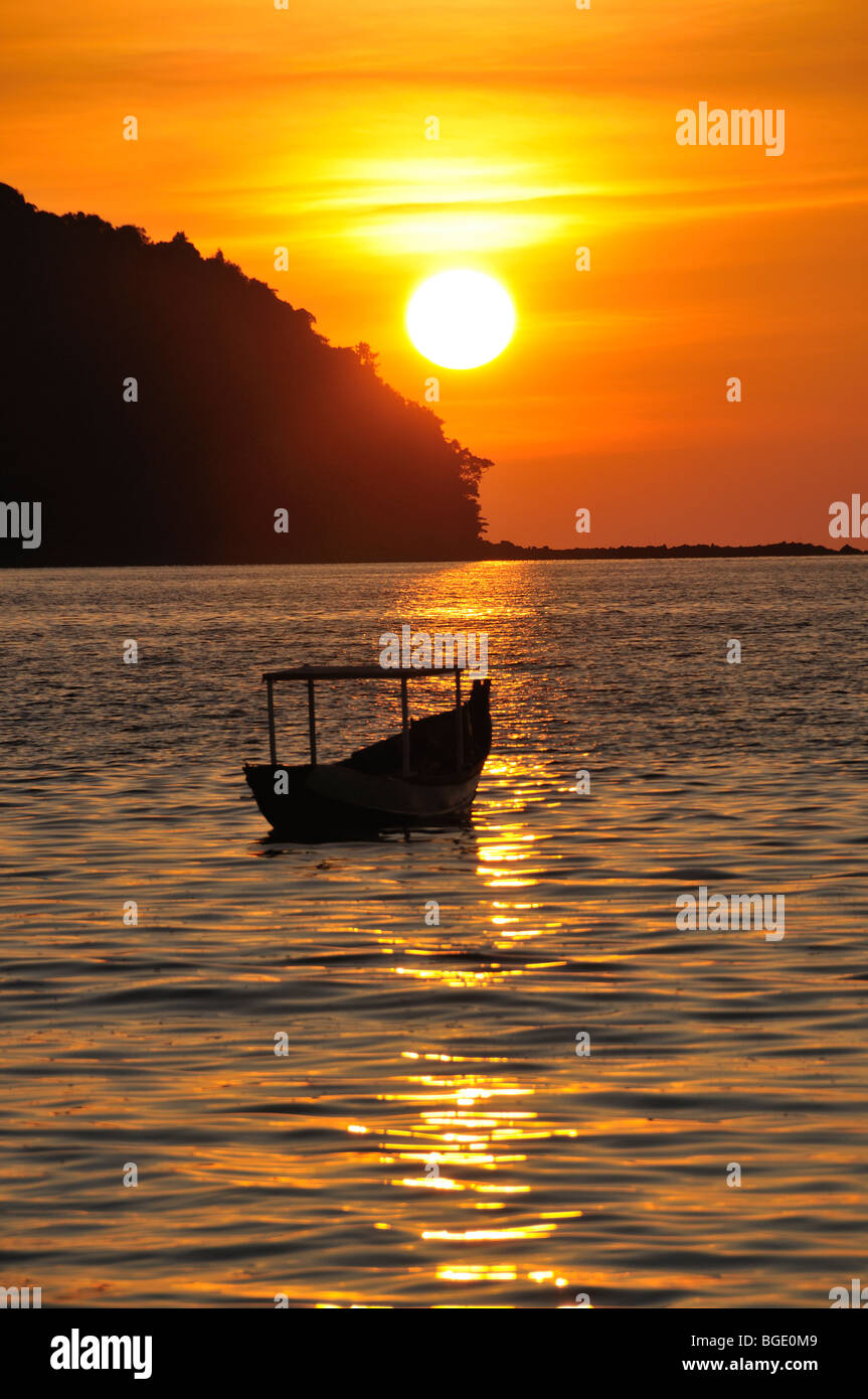 Sonnenuntergang, Ngapali Strand, Thandwe, Burma, Myanmar Stockfoto