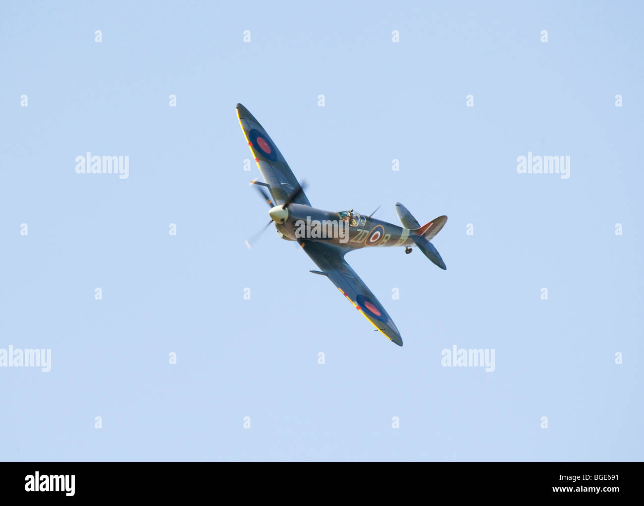 Spitfire Flugzeug Air show 2009 Stockfoto