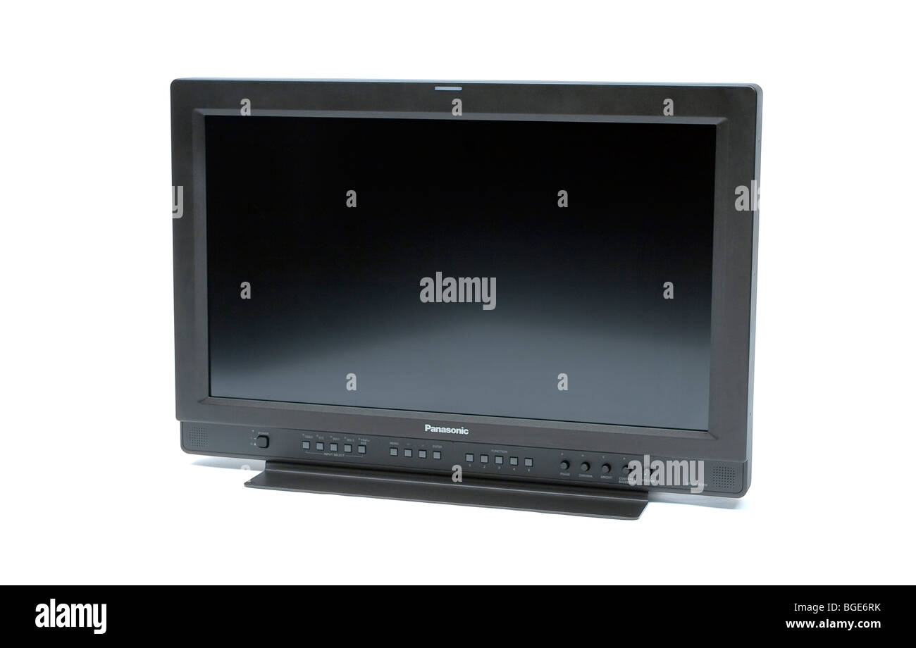 Professionelle High-Definition Widescreen 16:9 LCD-Video-Monitor Stockfoto