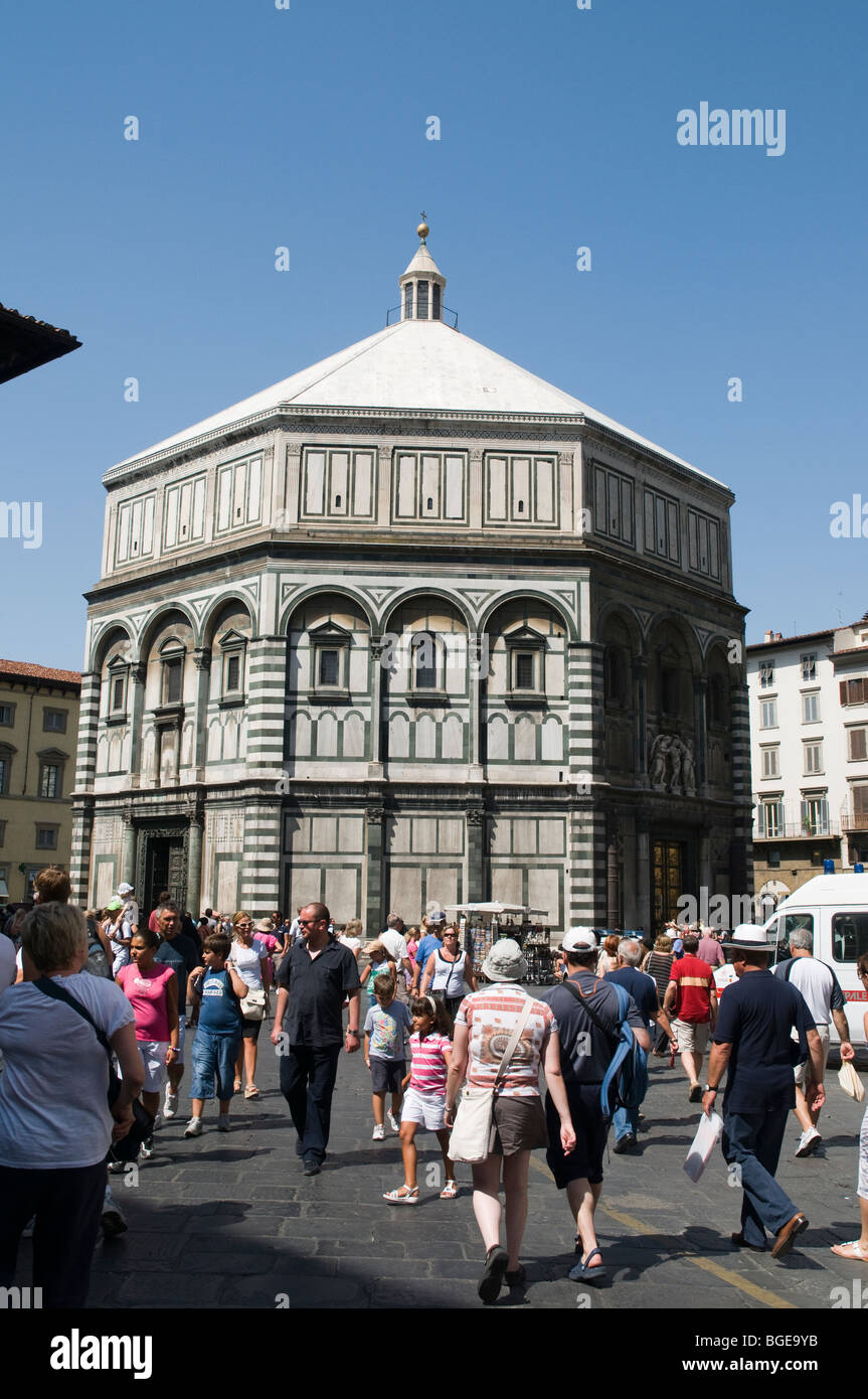 Die Florenz Baptisterium oder Battistero di San Giovanni in Florenz Stockfoto