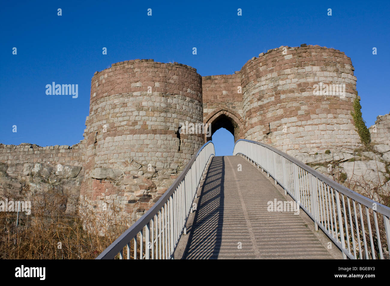 Beeston Schloß Kernburg Torhaus Stockfoto