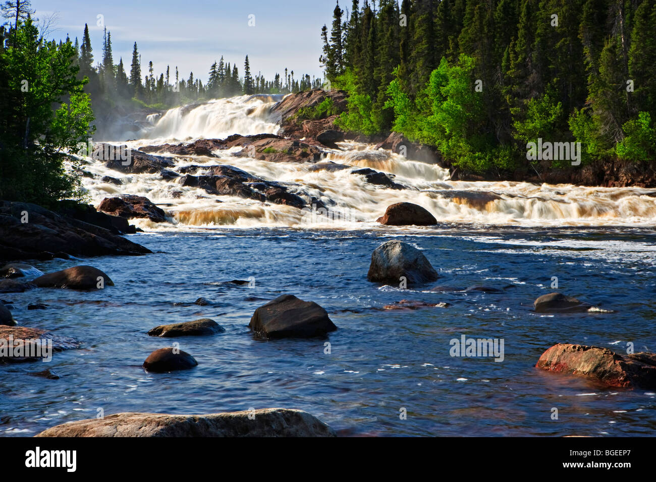 White Bear River Falls, Labrador, Neufundland und Labrador, Kanada. Stockfoto