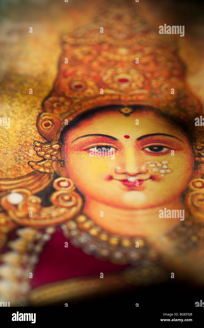 Hindu-Göttin Lakshmi. Heiligen Indien Stockfoto