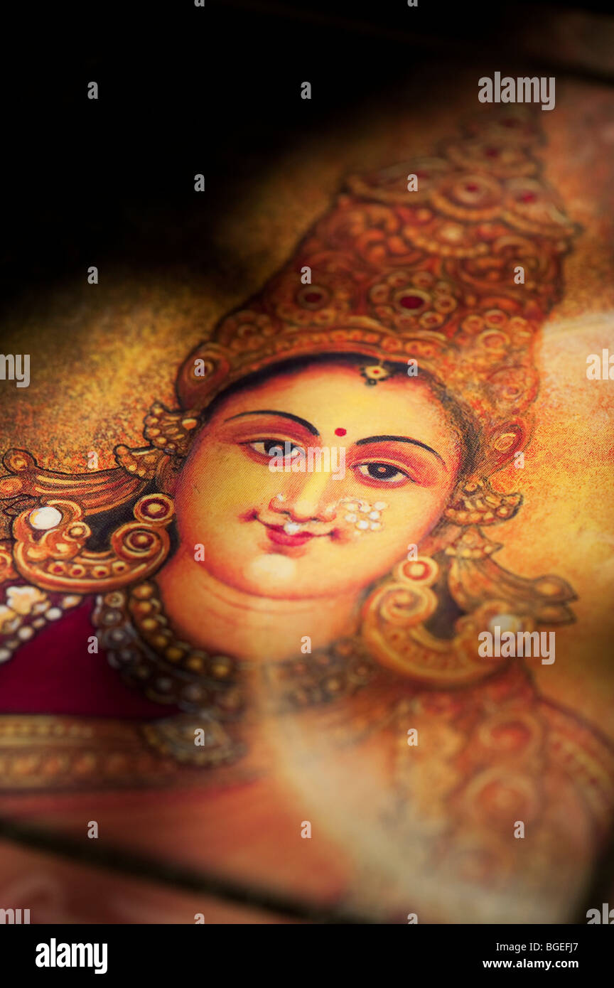 Hindu-Göttin Lakshmi. Heiligen Indien Stockfoto