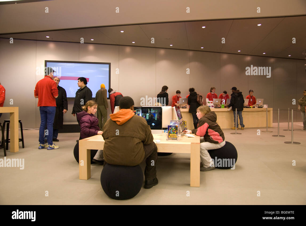Apple Retail Store, Upper West Side, Manhattan, New York City Stockfoto