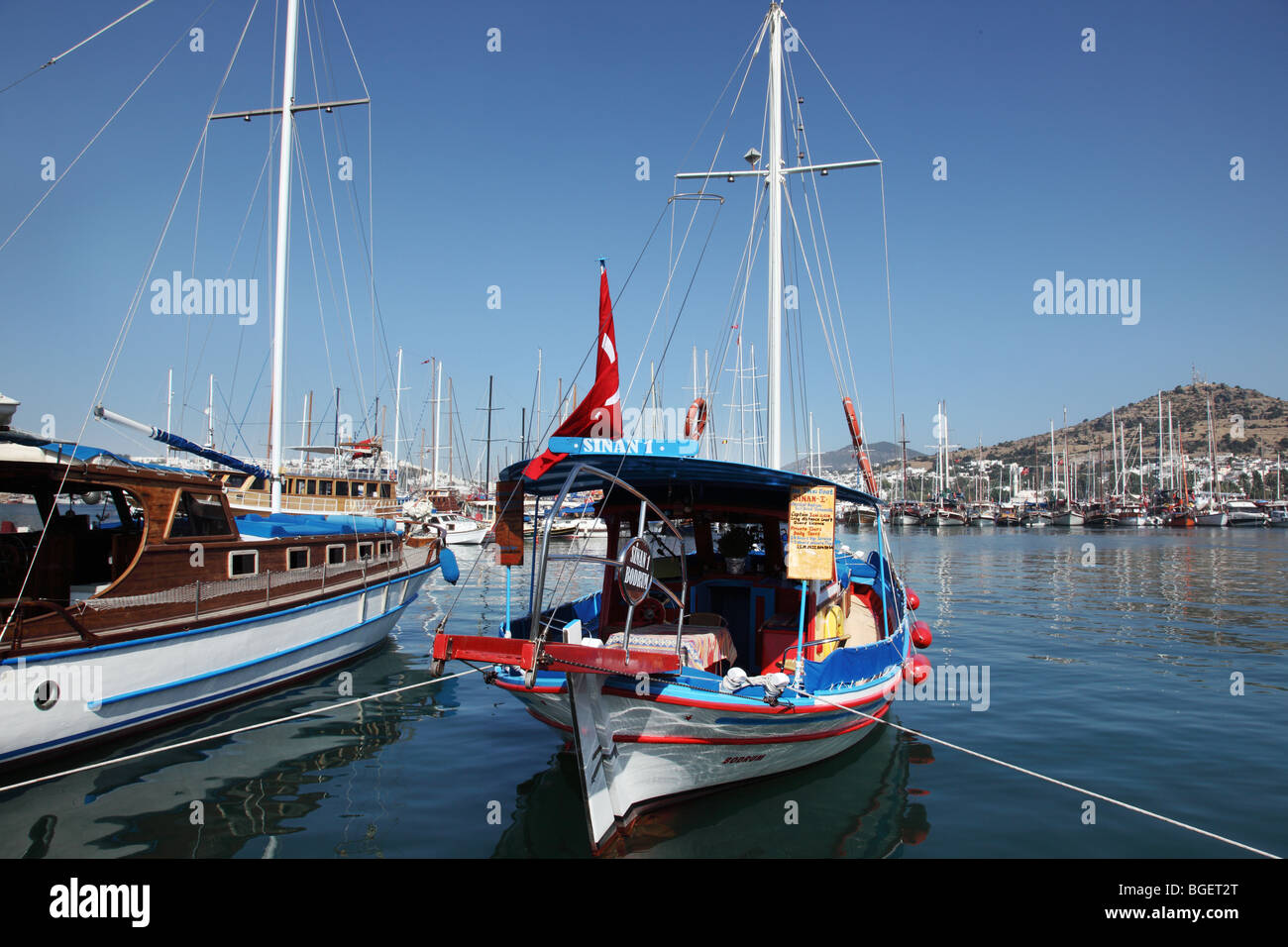 Taxi-Boot, Bodrum, Türkei Stockfoto