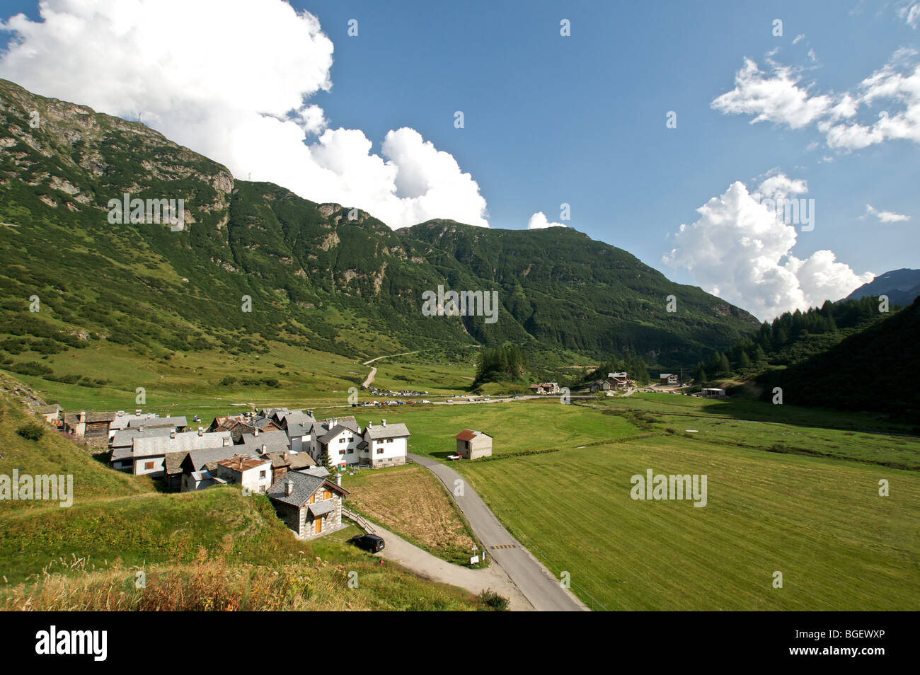 Riale im Valle Formazza, Italienische Alpen Stockfoto