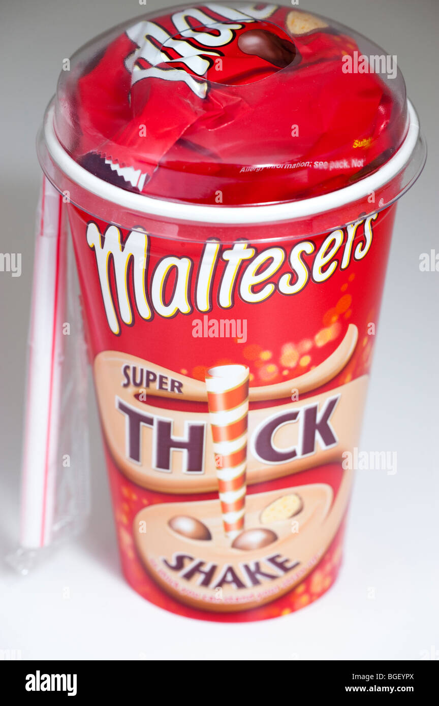 Maltesers super dicken Milchshake in einem verschlossenen Karton Stockfoto