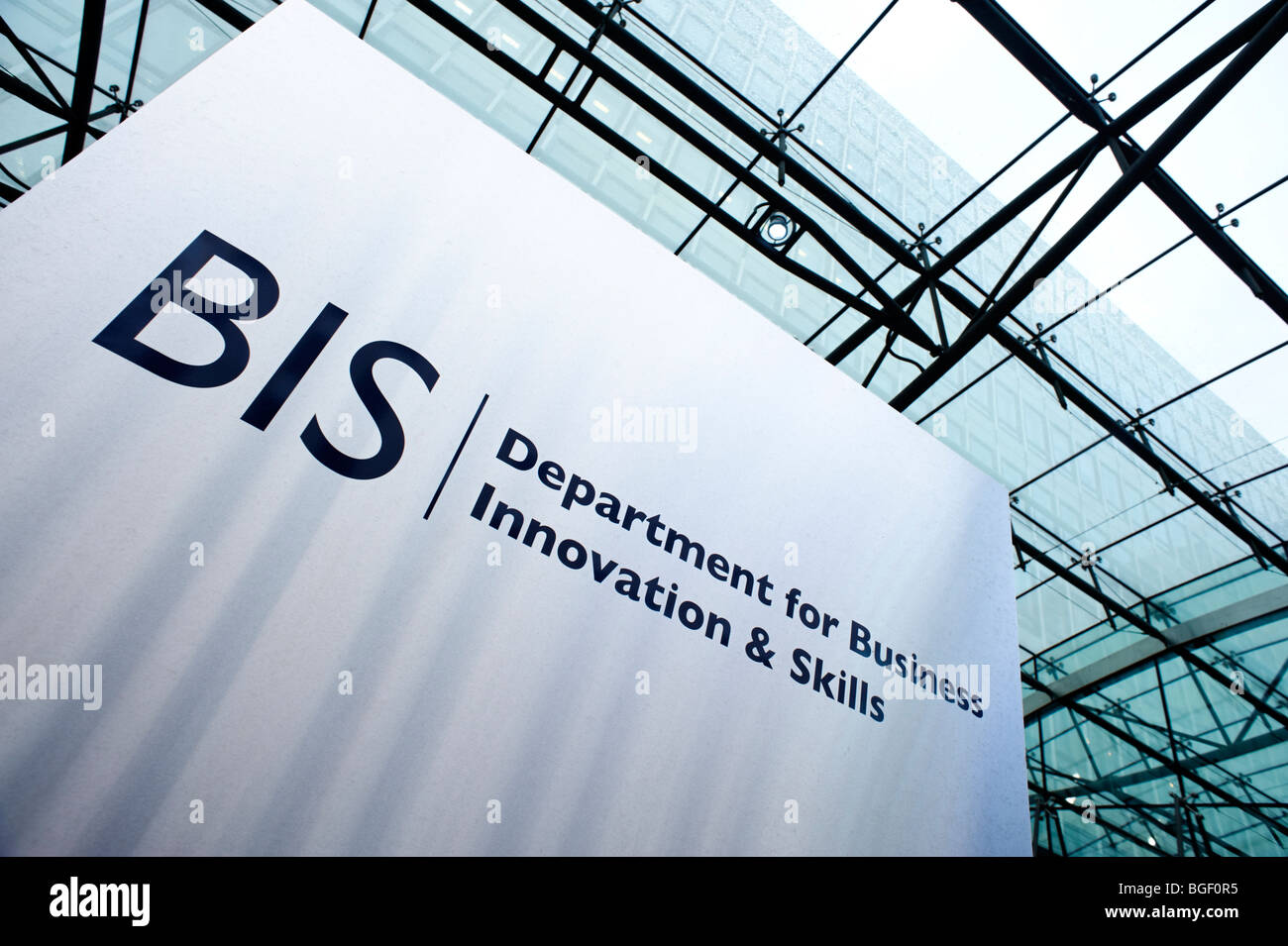 BIZ. Abteilung für Business Innovation & Fähigkeiten. London. UK 2009. Stockfoto