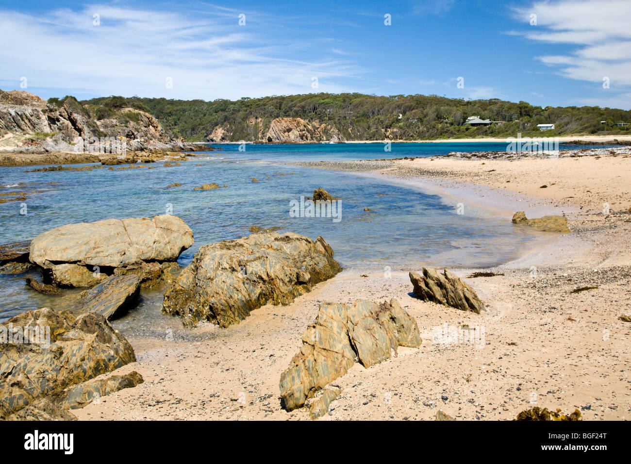 Strand in der Nähe von Burrewarra Point, Batemans Marine Park, New-South.Wales. Australien Stockfoto