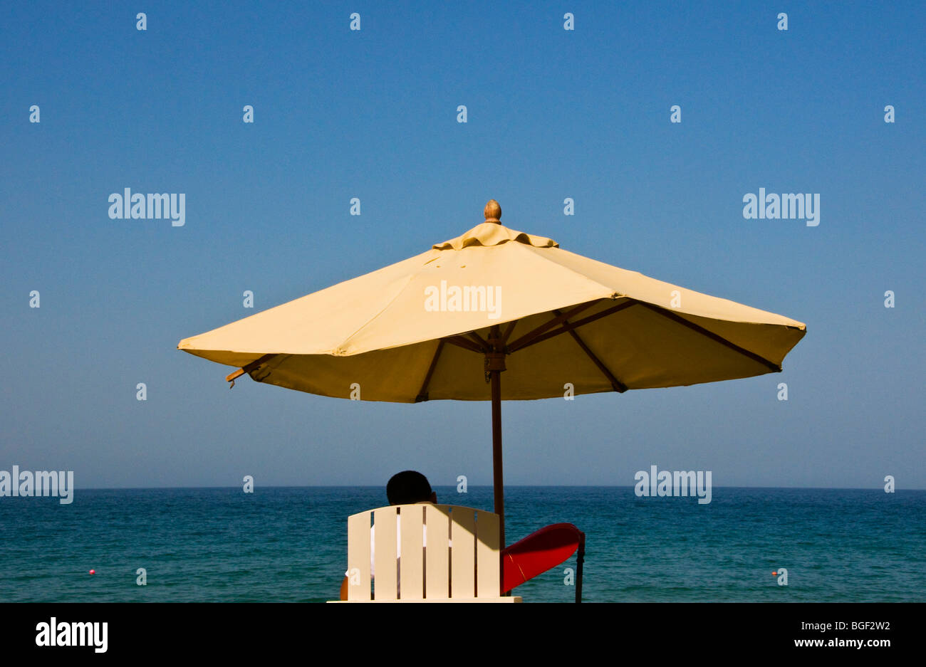 Rettungsschwimmer am Strand Stockfoto Rettungsschwimmer am Strand Stockfoto