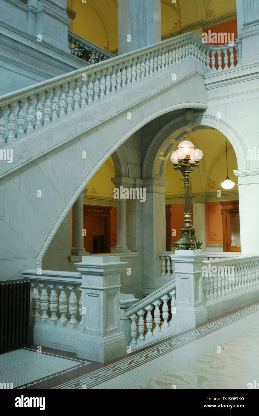 Grand Treppenhalle des Senate Building. Ohio Statehouse. Columbus, Ohio, USA. Stockfoto