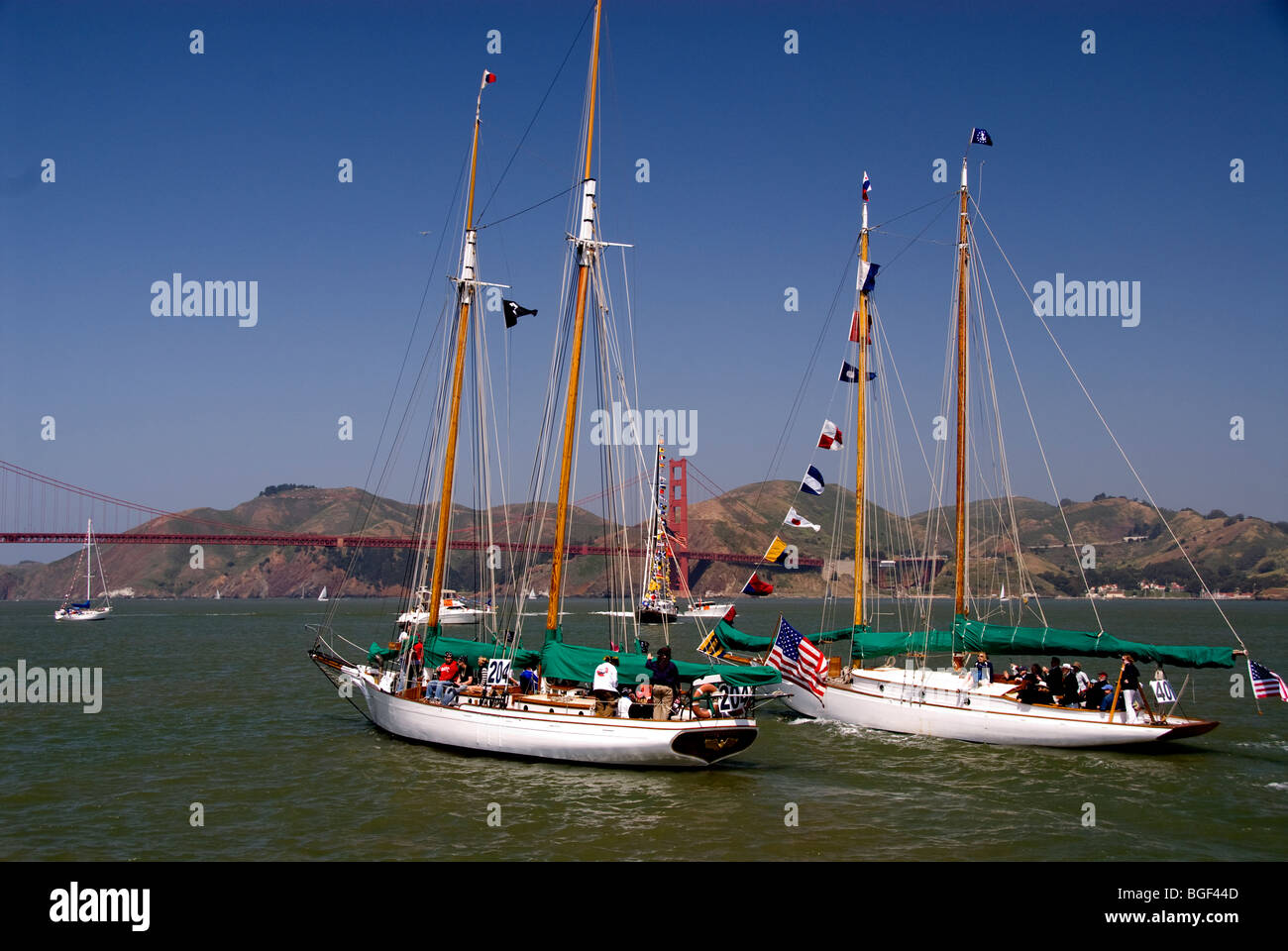 Eröffnungstag on the Bay, San Francisco, Kalifornien Stockfoto