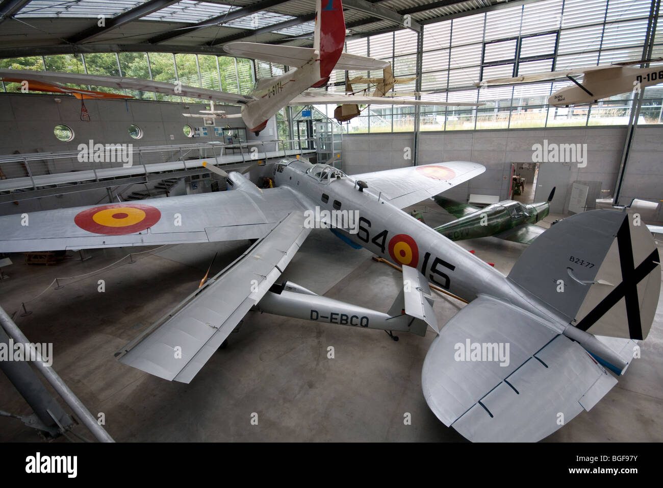 Flugzeuge im Museum im Deutschen Museum: Oberschleißheim Flugplatz - Bayern, Deutschland Stockfoto