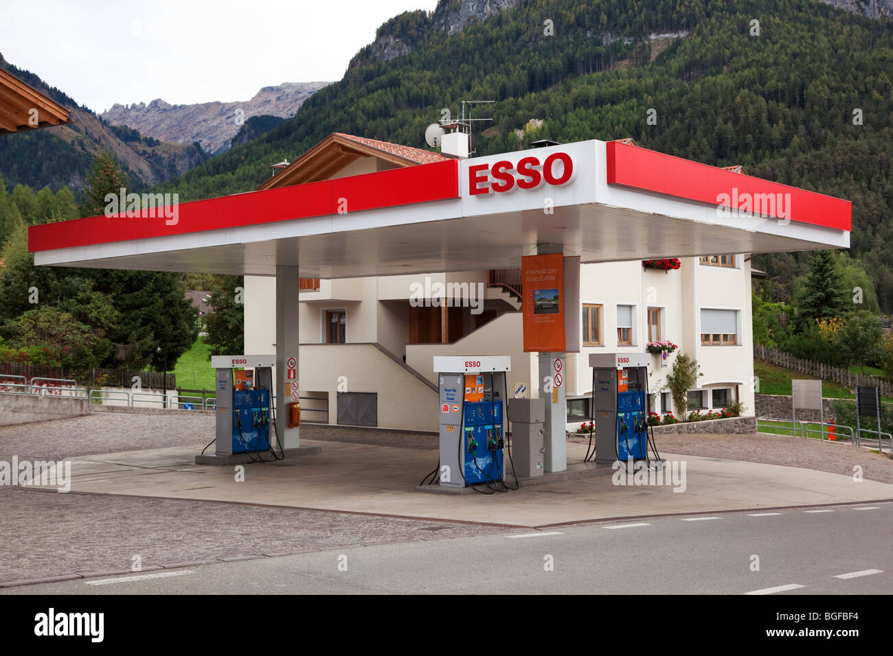 Esso-Tankstelle Stockfoto