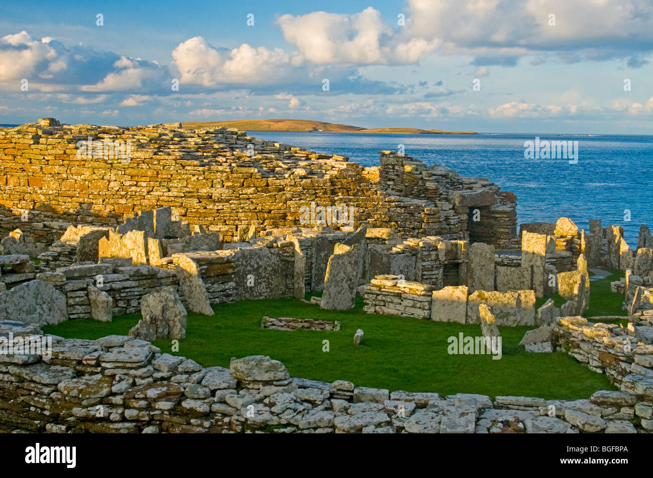 Die Pictish / Norse Website Broch o ' Gurness am Knowe o ' Aikerness Festland Orkney Inseln Schottlands.  SCO 5799 Stockfoto