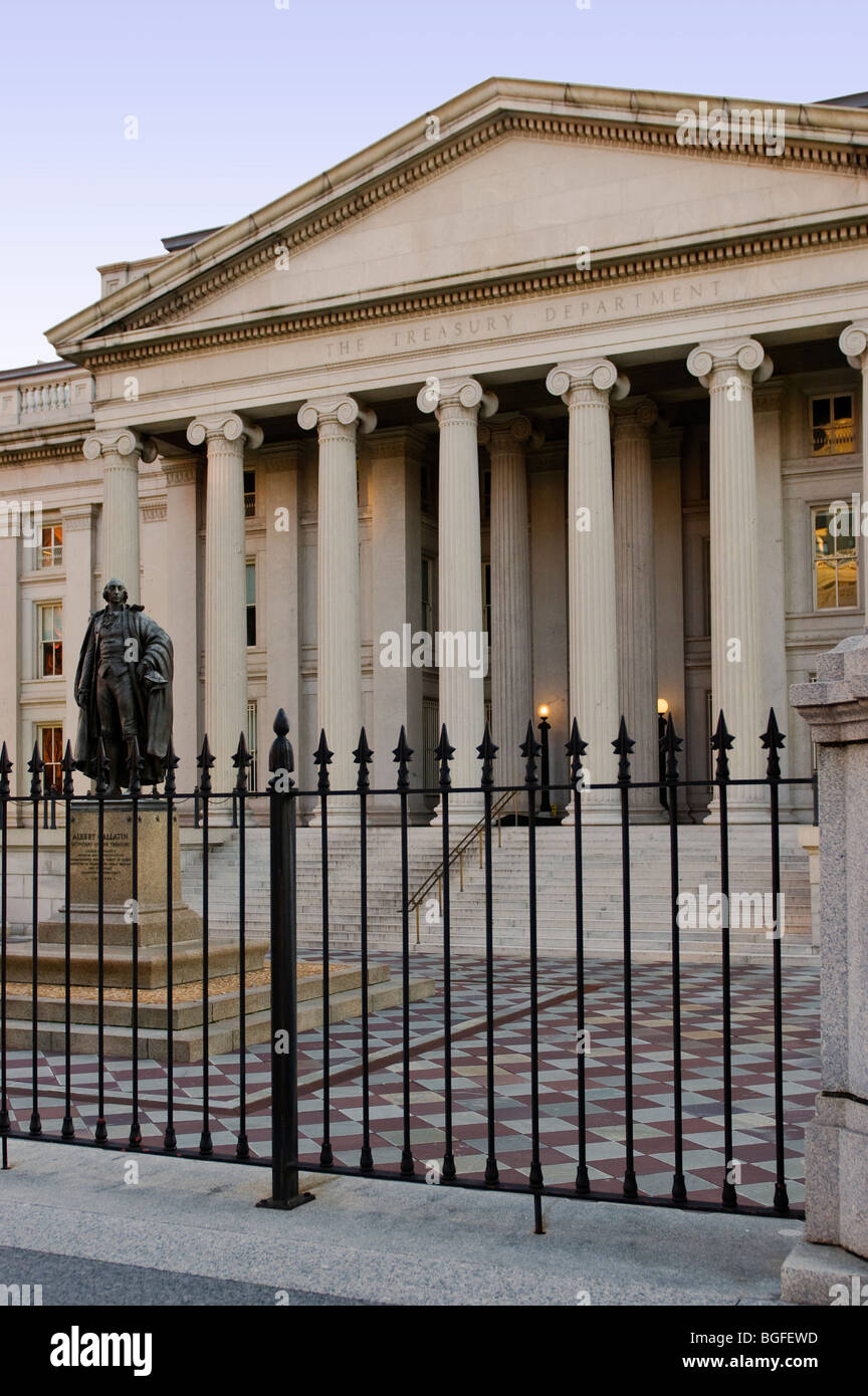 Die United States Treasury Building in Washington DC. Stockfoto