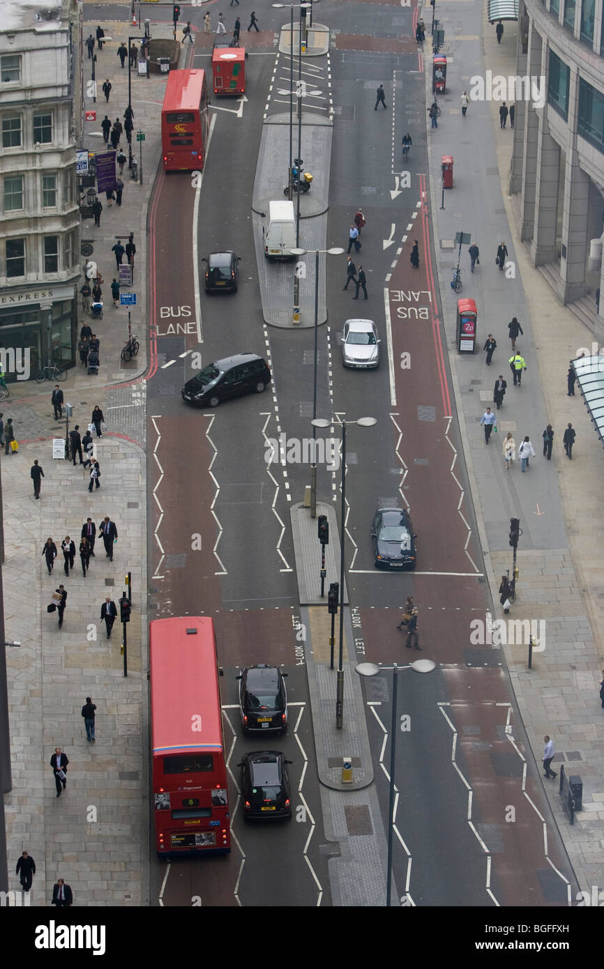 Luftaufnahme der Broadgate, in der City of London Stockfoto