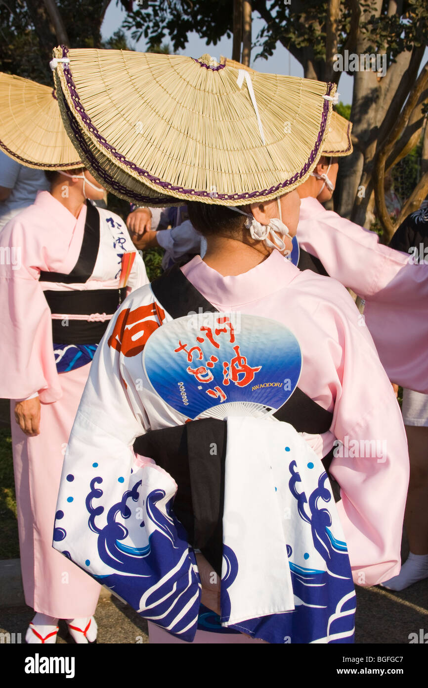 Traditionellen Kimono, Nisei Woche japanische Festival, Little Tokio, Los Angeles, Kalifornien, USA Stockfoto