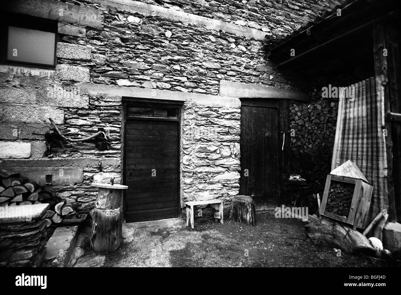 Altes Bauernhaus Hof - Lanslevillard - Haute-Savoie - Frankreich Stockfoto