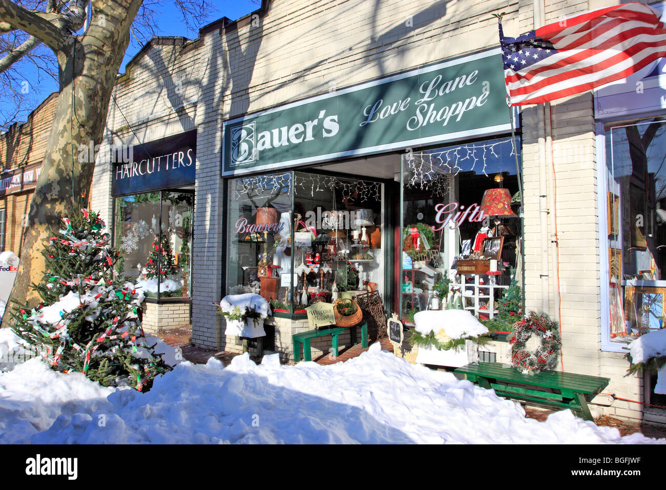 Bauer Browsery und Geschenkwerkstatt, Love Lane, Mattituck, Long Island, NY Stockfoto