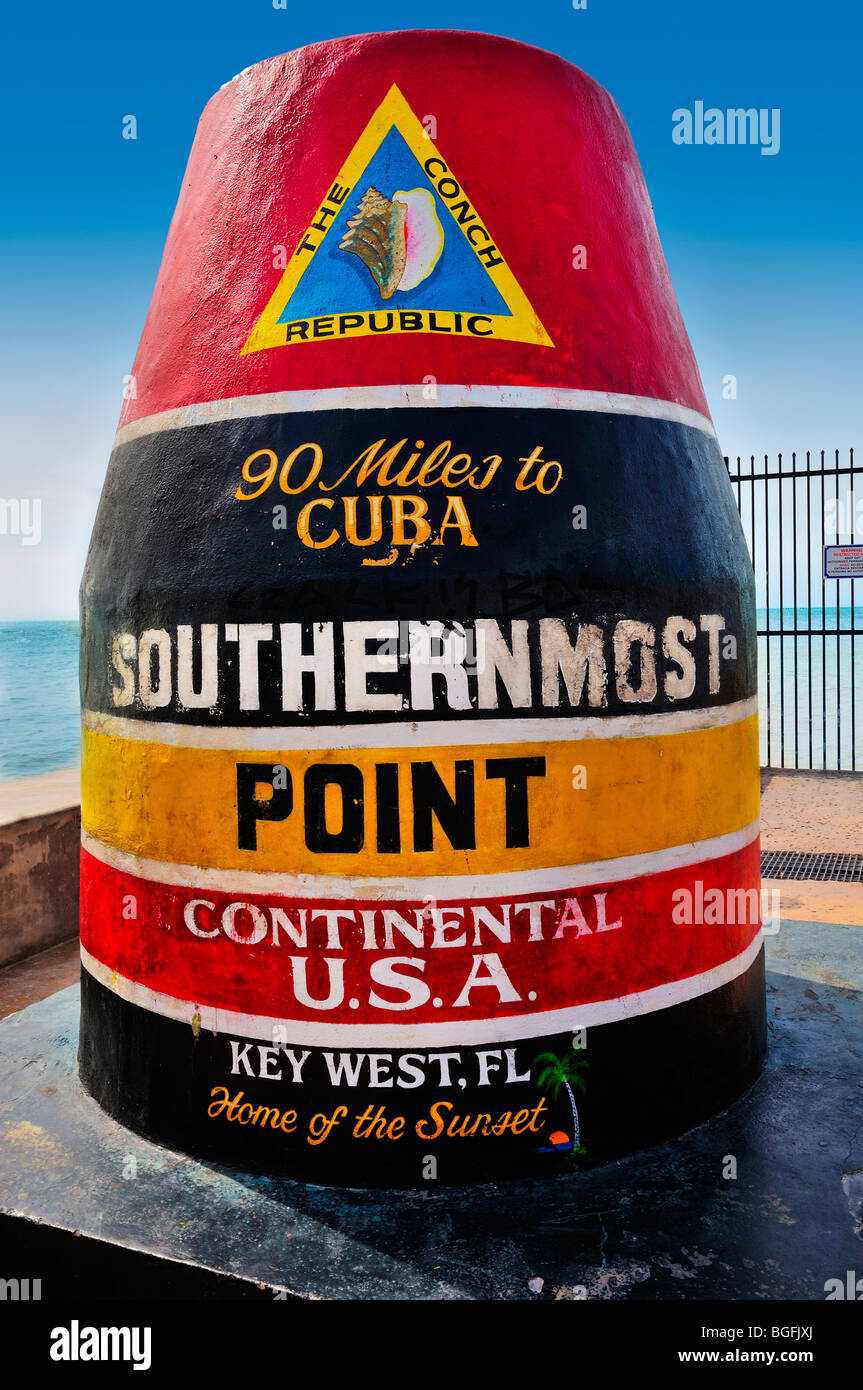 südlichen Punkt, kontinentalen Usa, Key West, Florida, Usa Stockfoto