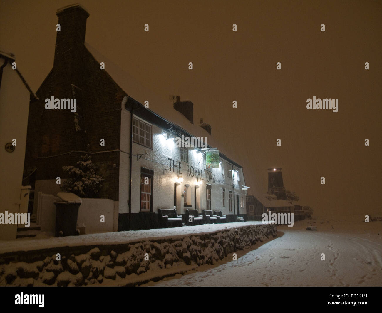 2010 Schnee in England Stockfoto